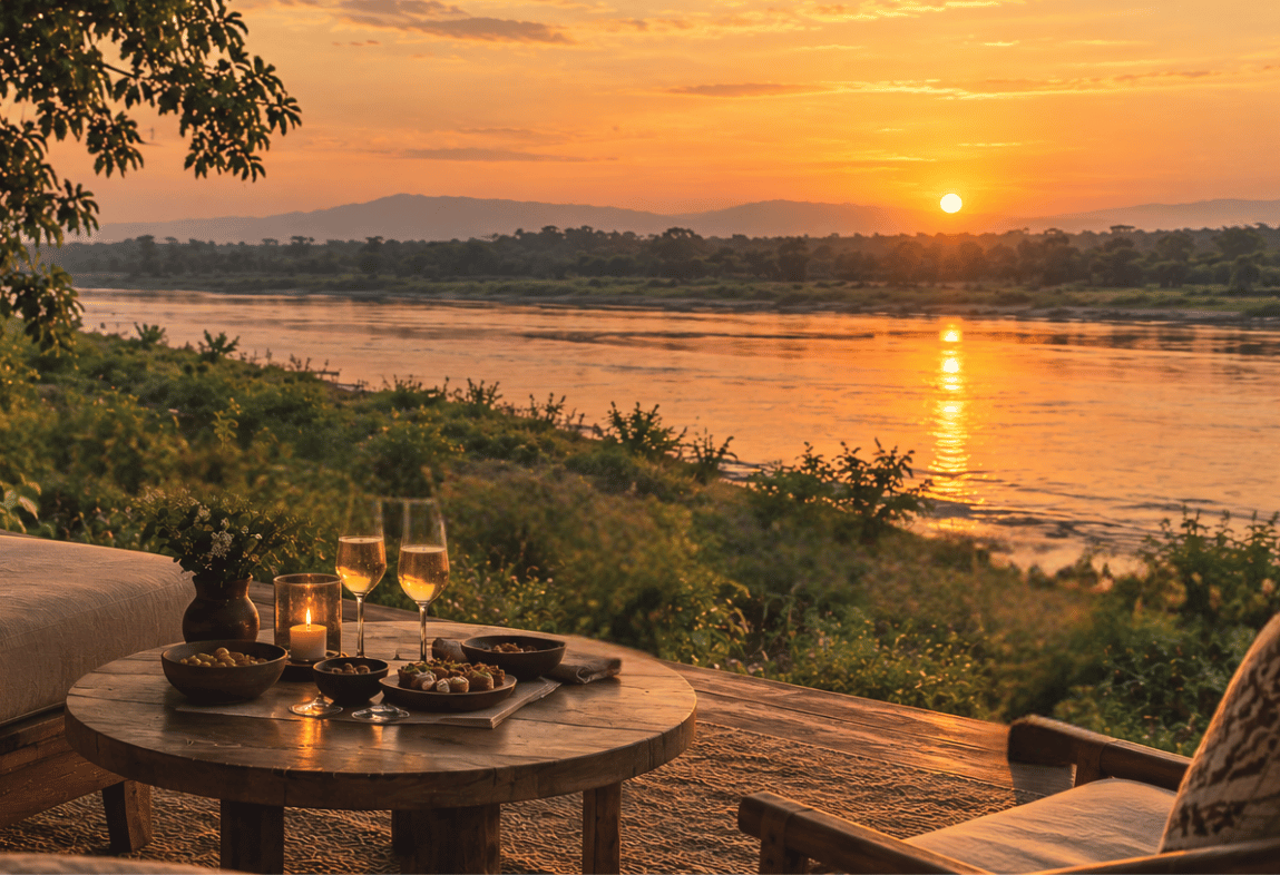 RIVERSIDE SUNDOWNER: WHEN THE RAPTI TURNS GOLDEN